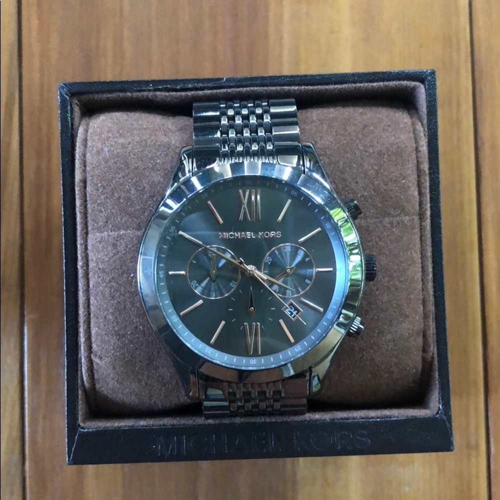 Men’s Charcoal & Gold Michael Kors Watch